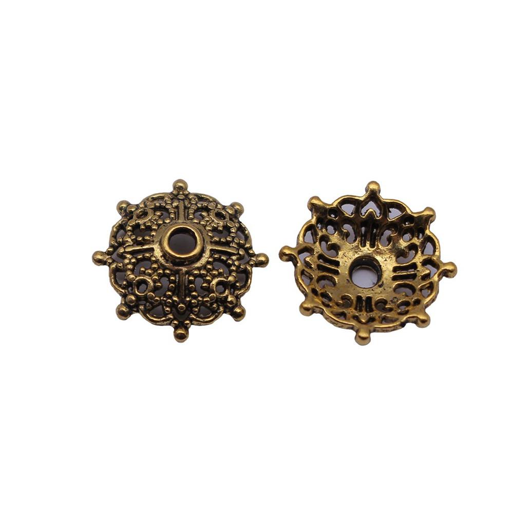 Textured Bead Cap Charms Dome Covers For Pearl And Gemscolor Jewelry Findings
