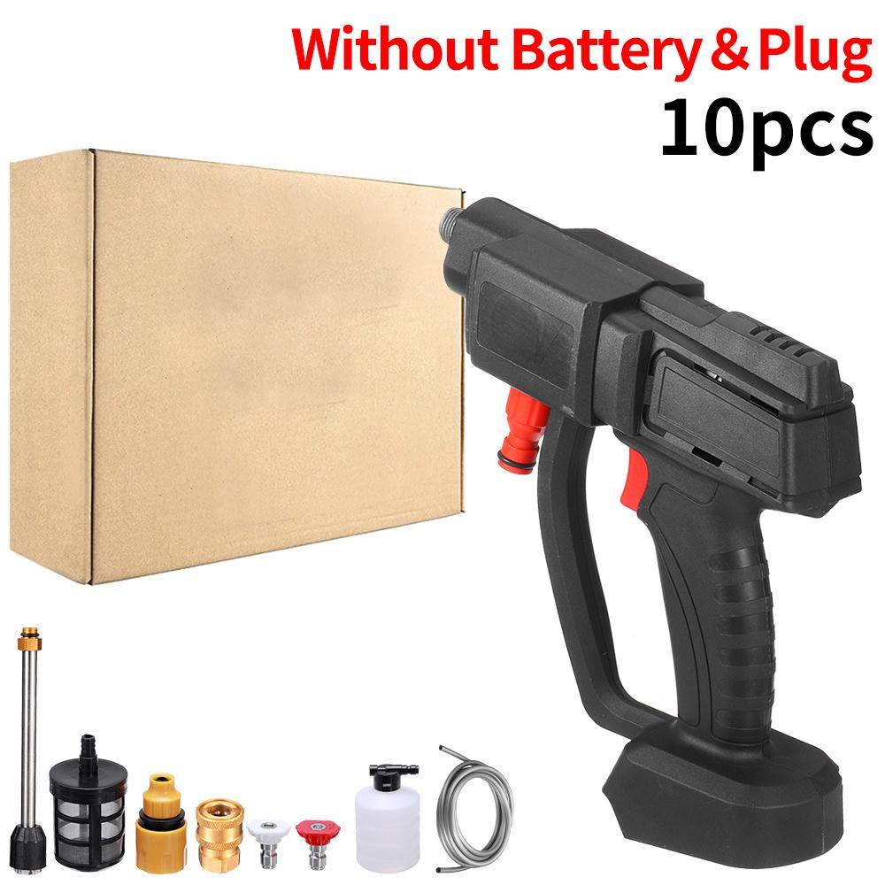 

388VF Аккумуляторная мойка высокого давления для автомобиля Перезаряжаемая пенная машина для мытья автомобиля Электрический водяной пистолет Регулируемая насадка Only machine