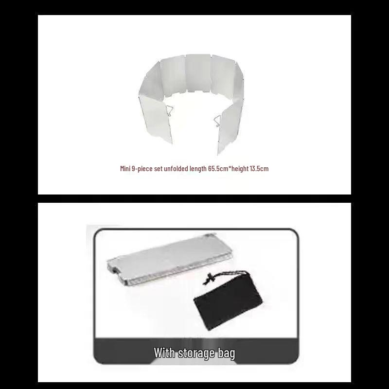 Outdoor Camping Stove Windproof Heat Concentrator Windbreak Board