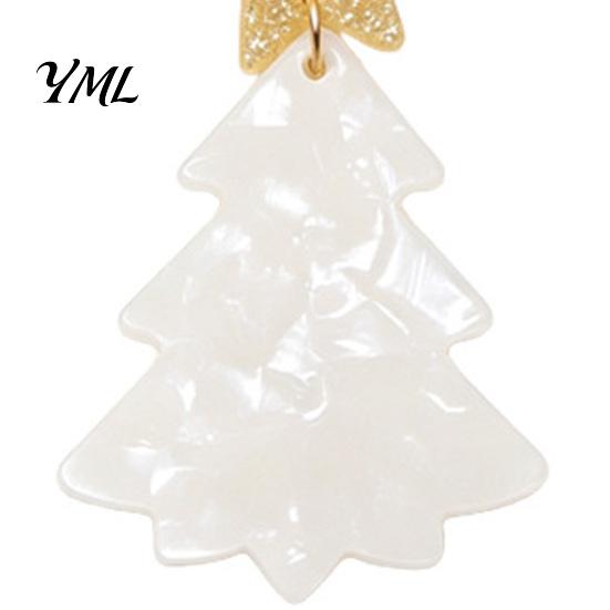 Christmas Party Fashion Accessories 1 Pair Tree Earrings, Glitter Acrylic Star Xmas Shape Decorative Earrings for Outfits Dangle Holiday Festive