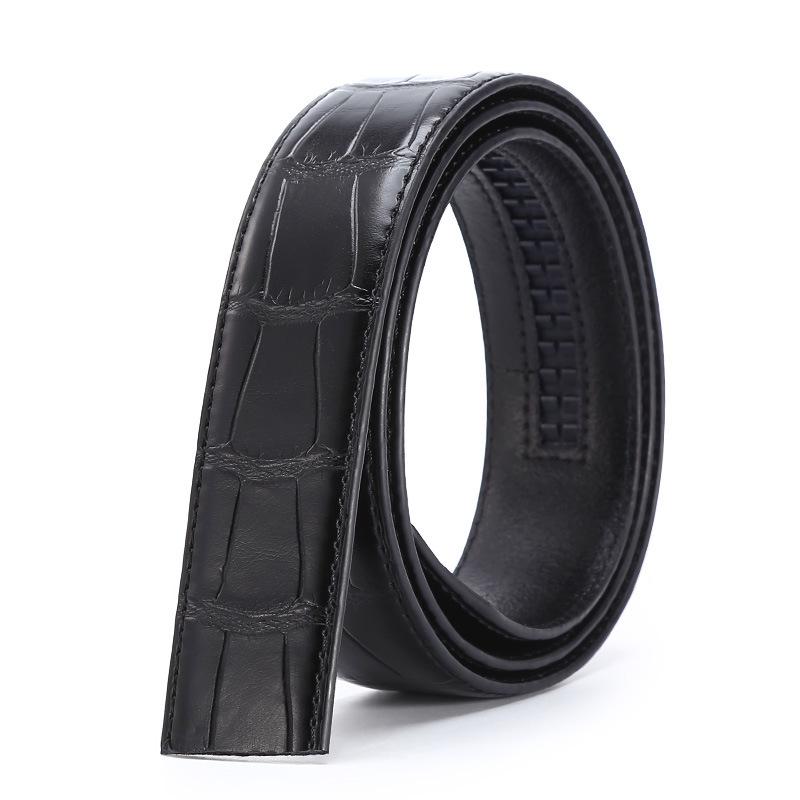 

Мужской ремень из коровьей кожи с автоматической пряжкой - Только ремень, без пряжки, Модный деловой стиль