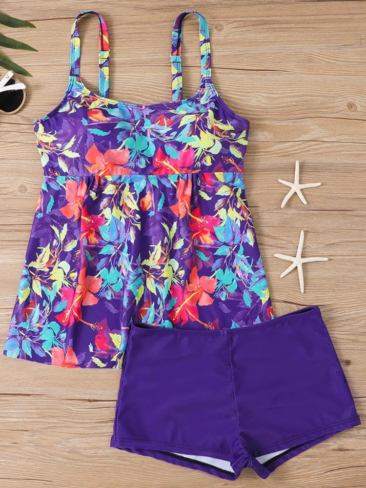 

Женский комплект танкини 2025 года, большой купальник большого размера, две части, купальный костюм, летняя пляжная одежда, женский купальный костюм 3xxxl XXXL