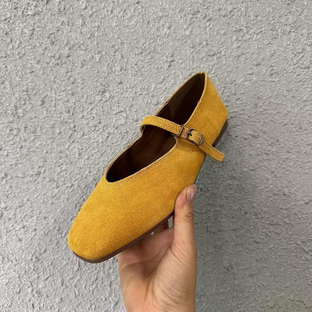 Móda Bailamos Zbrusu nové dámské baleríny s kulatou špičkou, mělké nazouvací dámské ležérní baletky, měkká pravá kůže, elegantní společenské boty, velikost 41