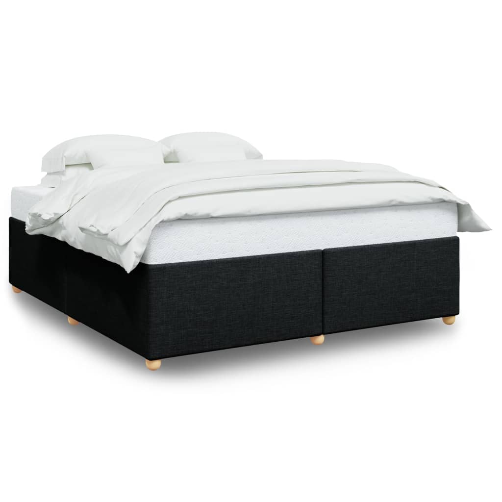 Bed Frame without Mattress Black 200x200 cm Fabric