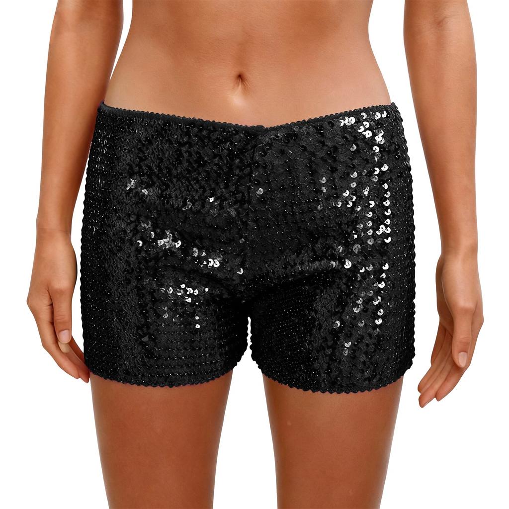 Women's Fashion  Sequin Slim-Fit Low-Waist Versatile Hot Pants