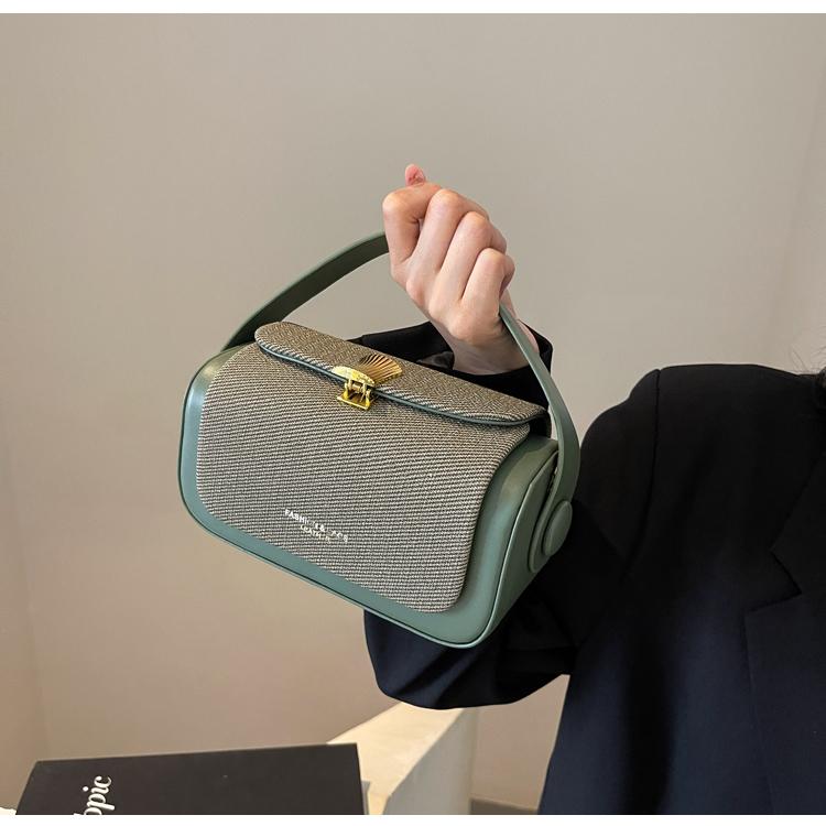 High-Grade Sense Women Small Square Bags Trendy Classic PU Leather Lady Commuter Shoulder Bag Short Handle Handbags