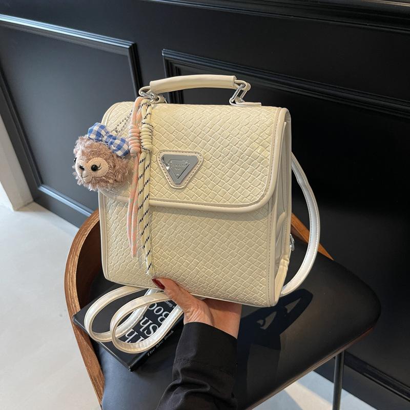 Small fashion versatile backpack women's new small backpack high-end niche messenger bag