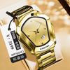 BINBOND Rhombus Alloy Men's Quartz Watch - Douyin Trendy Couples Edition