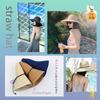 Straw Hat for Women BR Solid UV Sun Slimming Sun Wide Casual UV Straw Hat [Cedar Eight] - (Brown) Cute, Stylish, Popular, Adult, Color, Sports,