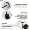 AITHEA Type C Rechargeable LED Table Lamp Touch Switch Bedside Night Light Portable 3 Color Desk Lamp for Club Bar Room Outdoor