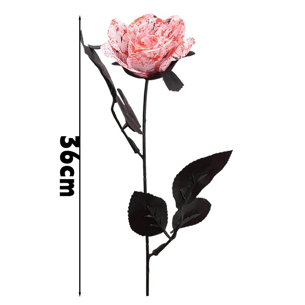 10/1PCS Artificial Roses Flowers Black Silk Rose Bouquets with Eyeballs for Halloween Party Decorations Horror Props DIY Craft