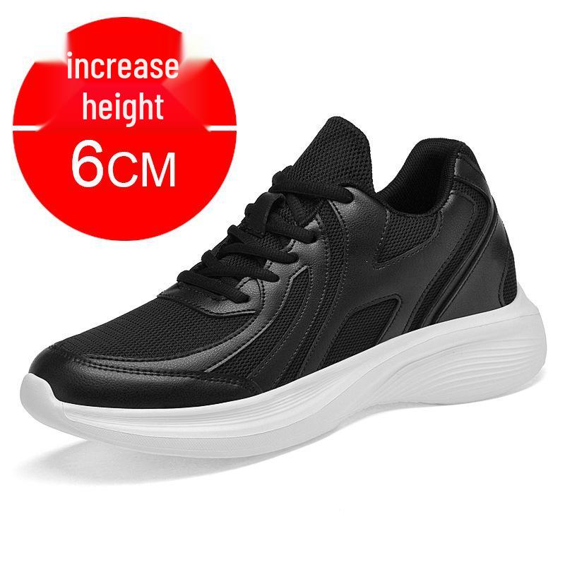 Men s 8cm Height-Increasing Summer Sneakers: Breathable, Lightweight Flyknit Mesh, Casual Sports Shoes 39