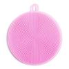 New Kitchen Portable Dish Washing Scrubber Silicone Bowl Cleaning Brush Cloth Scouring Pad Pot Kitchen Cleaning Dish Sponge Tool