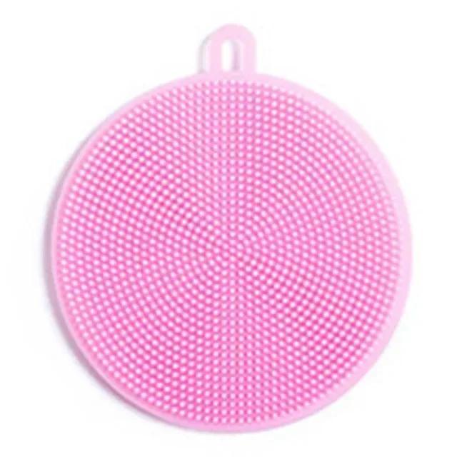 New Kitchen Portable Dish Washing Scrubber Silicone Bowl Cleaning Brush Cloth Scouring Pad Pot Kitchen Cleaning Dish Sponge Tool