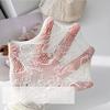 Women's Summer Ultra-thin Lace White Pile Socks with Mesh, Breathable and Sweat-absorbent Sweet Ballet Wind Stockings