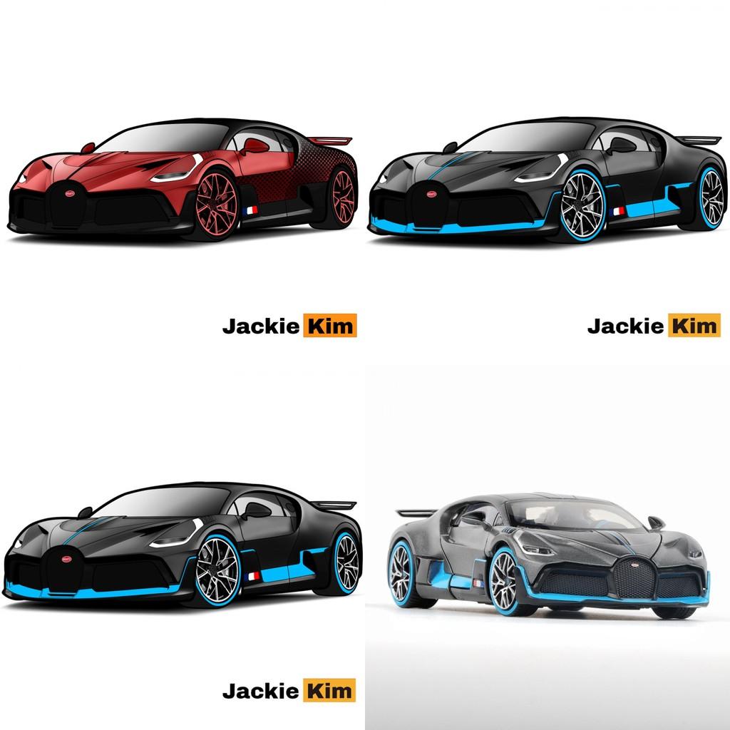 1:32 Scale Alloy Car Model Bugatti Divo With Shock Absorbers And Inertial Control For Enthusiasts