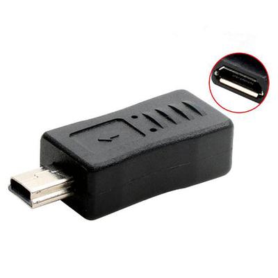 Černý Micro Usb Female To Mini Usb Male Adapter Konvertorový adaptér nabíječky