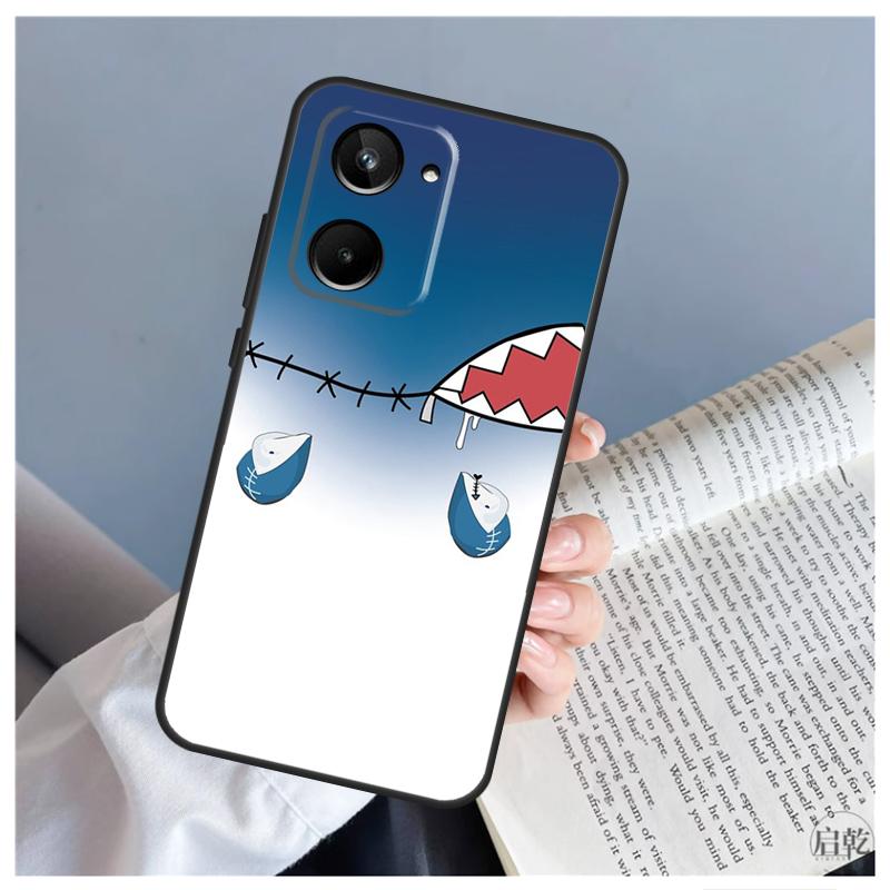 Gawr Gura Hololive Anime Case For Realme C55 C67 C53 C51 C35 C33 C31 C30 C25s C21Y GT Neo 5 GT5 9 10 11 12 Pro Plus