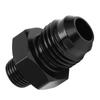 Straight Fuel Line Fitting 6AN to 1/8NPT 6061‑T6 Aluminum Adapter Connector Black Car Accessories