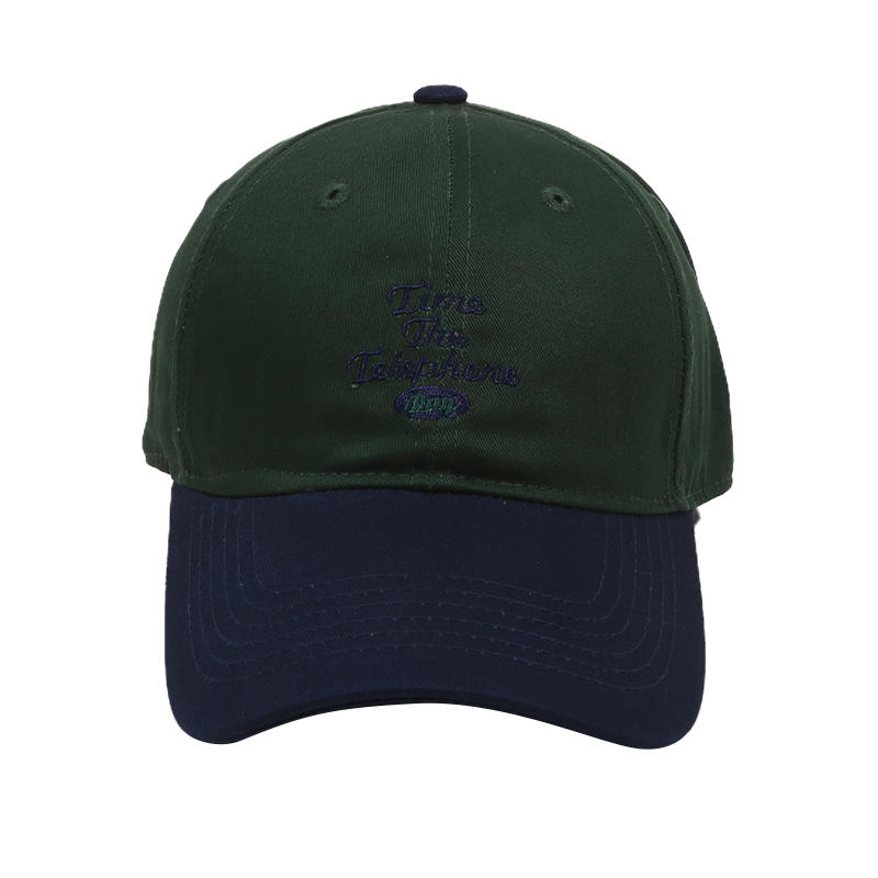 Fashion Korean Style Letter Embroidered Baseball Cap Unisex Street Casual Color Blocking Peaked Cap