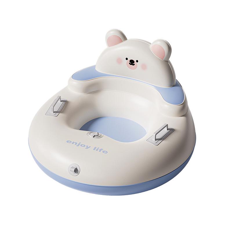 Cartoon Inflatable Snow Tube: Durable, Explosion-Proof, Anti-Roll, with Large Backrest