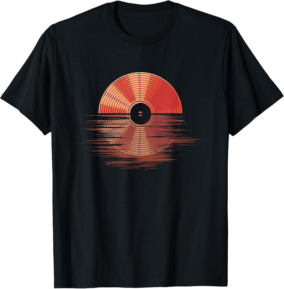 Sunset Vinyl Records  Oldschool Music Record Collector RPM TShirt Unisex T-Shirt XXXXL