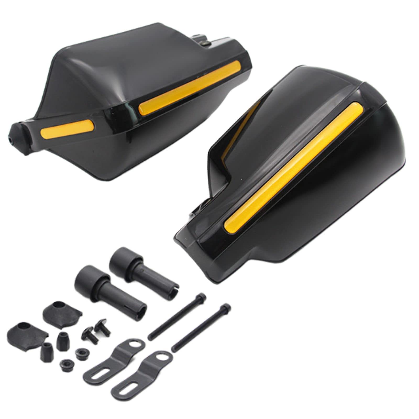 

Tiger Blanc Handlebar Knuckle Guards for Motorcycles, Cold Weather, Windproof, and Rain Protection, Universal Left and Right Set for Cub (Black)