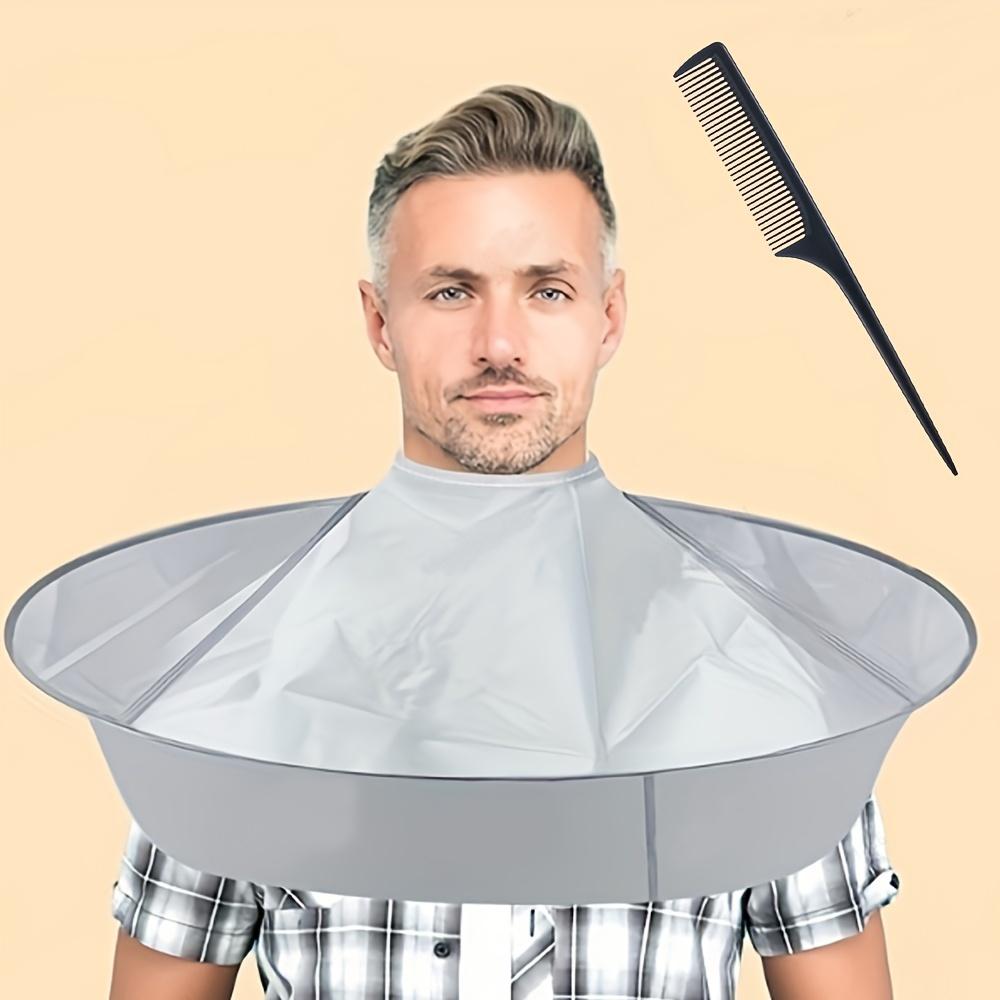 Adjustable Hair Cutting Cape - Foldable Hairdressing Umbrella Cloak with Black Comb - Suitable for Men & Women - Perfect for Salon, Home Use & Gifts