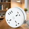 3 USB Ports Portable Extension Socket Round Design USB Charger Plug  International Travel