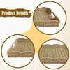 Hand Woven Imitation Rattan Serving Tray with Handles for Breakfast, Drinks, Snack Dining/Coffee
