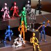 Mehrgelenkiger Beweglicher Formwandler Roboter 3D Gedruckte Schaufensterpuppe Glückliche 5 Charakter Actionfiguren Spielzeug Eltern-Kind Spiel Geschenke