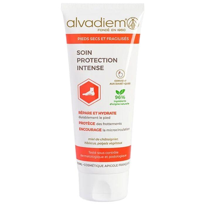 Crème hydratante - Alvadiem - Soin Protection Intense - 100ml - Non gras - Pour pieds très secs