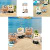 Bear Go Sea Plush Keychain Pair With Beach Pants Design For Students And Gift Giving