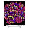 Tuniu Vibrant Balinese Demon Shower Curtain Unique Decorative Curtain For Bathroom Decor