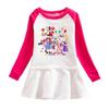 Korean Style Girls' Cartoon Long Sleeve Princess Dress - Mesh Skirt (Spring & Autumn 2026)