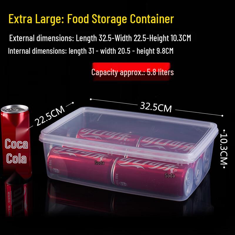 Extra Large Food-Grade Refrigerator Storage Container