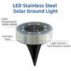 8 LED Outdoor Solar Light Solar Powered IP68 Waterproof Buried Garden Light Stainless Steel Auto on/Off LED Ground Lamp