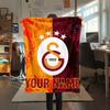 1PC Custom Name Galatasaray Patterned Flannel Blanket Suitable For All Seasons for Home Decor Warmth and Comfort Gifts Holiday Present