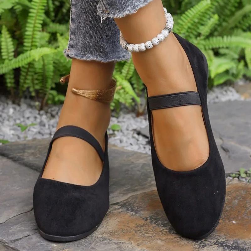 Fashion 2025 New Shoes Female Shallow Women's Flats Fashion Round Toe Daily Best Seller Soft Bottom Light Comfortable Flat Low Heels