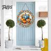 Harvest Festival Party Supplies Welcome Sign for Front Door, Rustic Wooden Hanging Pumpkin Art Entryway with Hemp Rope, Autumn Plaque Fall Porch