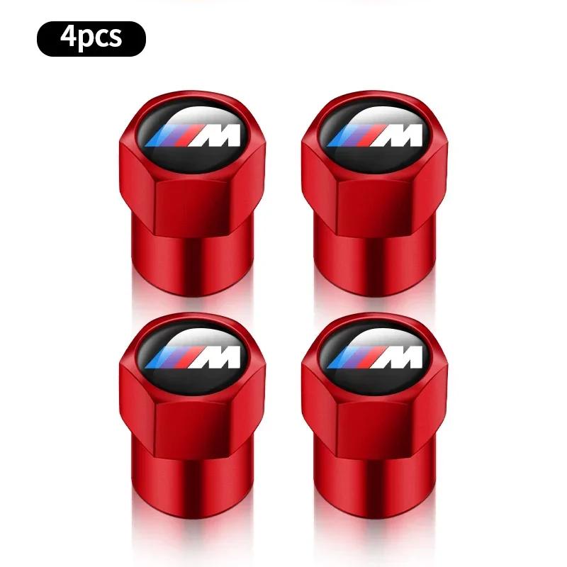 Set da 4 Pezzi Tappi Valvole Aria Gomme Cerchi Auto in Metallo Coprivalvole Stelo Per BMW M Performance E36 E60 E90 X2 X1 X3 X5 E46 E39 E70 M3 M5 M6