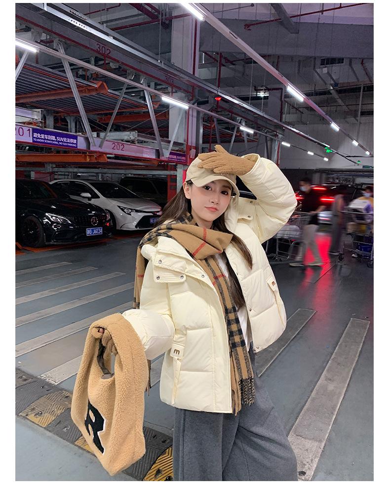 Winter Short Hooded Thickened Cotton-padded Jacket Loose Warm Outwear