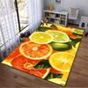 Colorful Citrus Fruit Pattern Carpet with Limes, Oranges, and Lemons. Suitable for Use As an Anti-slip for Living Room Bedroom Sofas