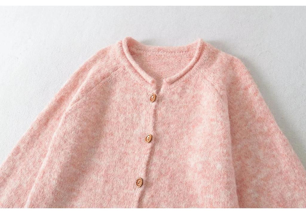 Women's Autumn Wool Knit Lace Cardigan - Slimming Sweater Short Jacket