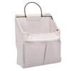 2pcs Wall Hanging Storage Bag Water Proof Closet Linen Fabric Pockets Organizer with Hooks for Living Room Bedroom Bathroom Kitchen Beige
