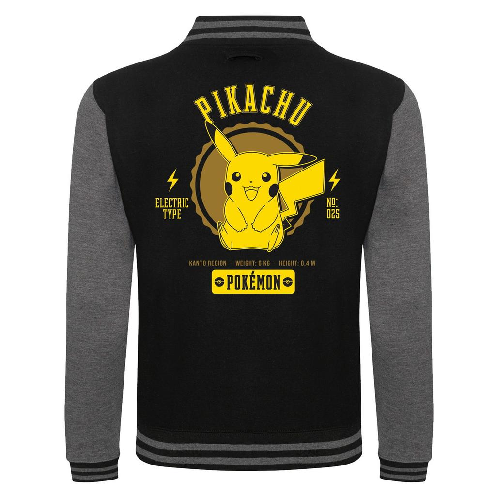 Pokemon Unisex Adult Collegiate Pikachu Varsity Jacket