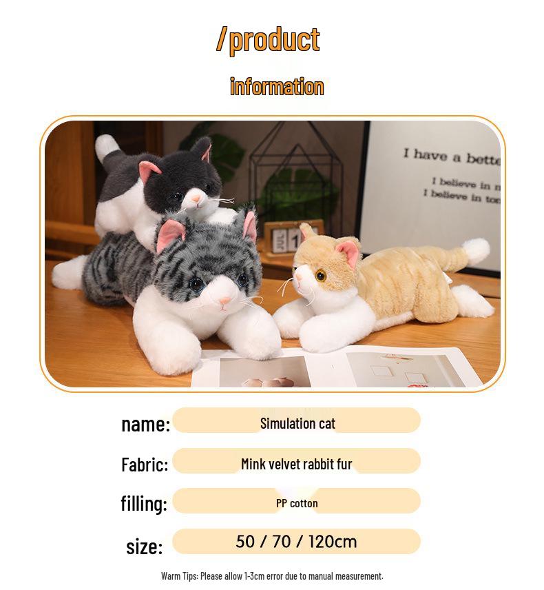 Cartoon Cat Pillow Plush: Large Meowing Sleep Companion for Kids