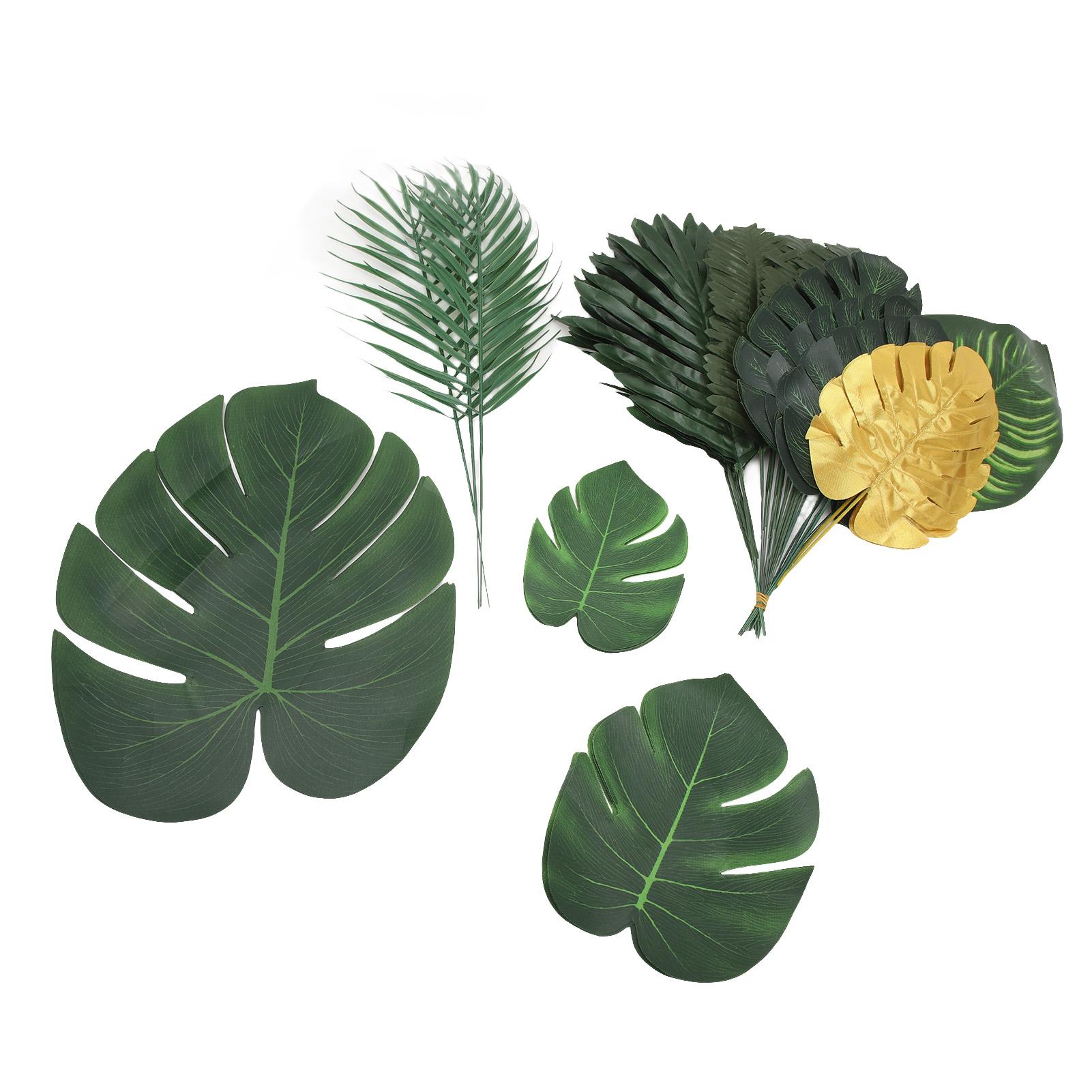 

70 ШТ Штучні Пальмові Листя 10 Видів Рослин Імітація Листя Тропічних Рослин для Гавайської Вечірки Декорація