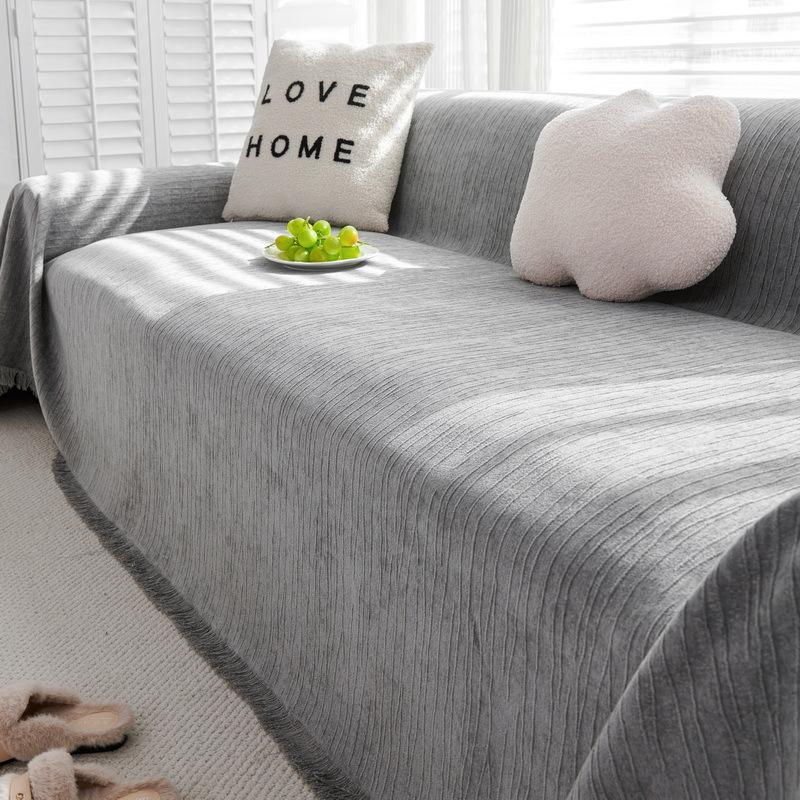 Thicken Chenille Sofa Cover Sofa Blanket Simple Cushion Ins Wind Sand Hair Towel Fashion Lunch Blanket Sofa Towel