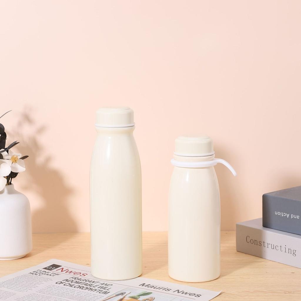 350/450ml New High-value Portable Sports Water Cup Milk Water Bottle Macaron 304 Stainless Steel Insulated Bottle Gift Water Cup